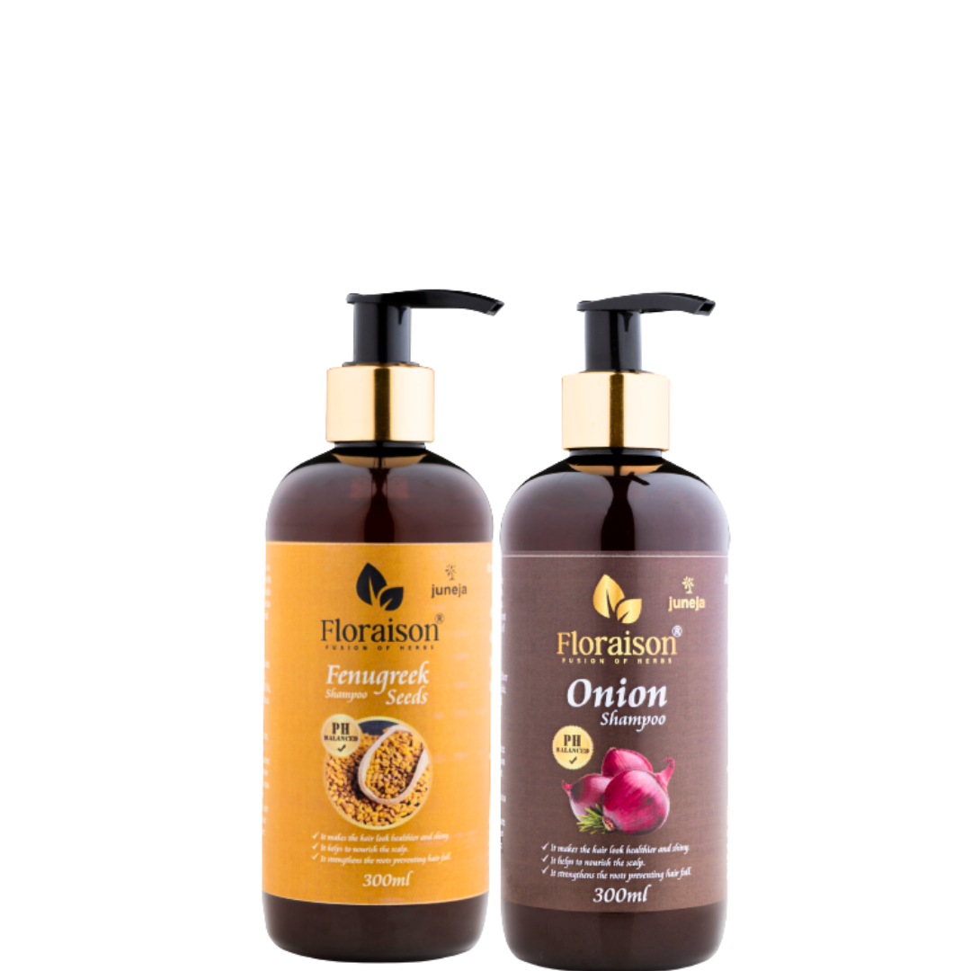 Buy Ayurvedic Fenugreek Seeds & Onion Shampoo Combo - Floraison