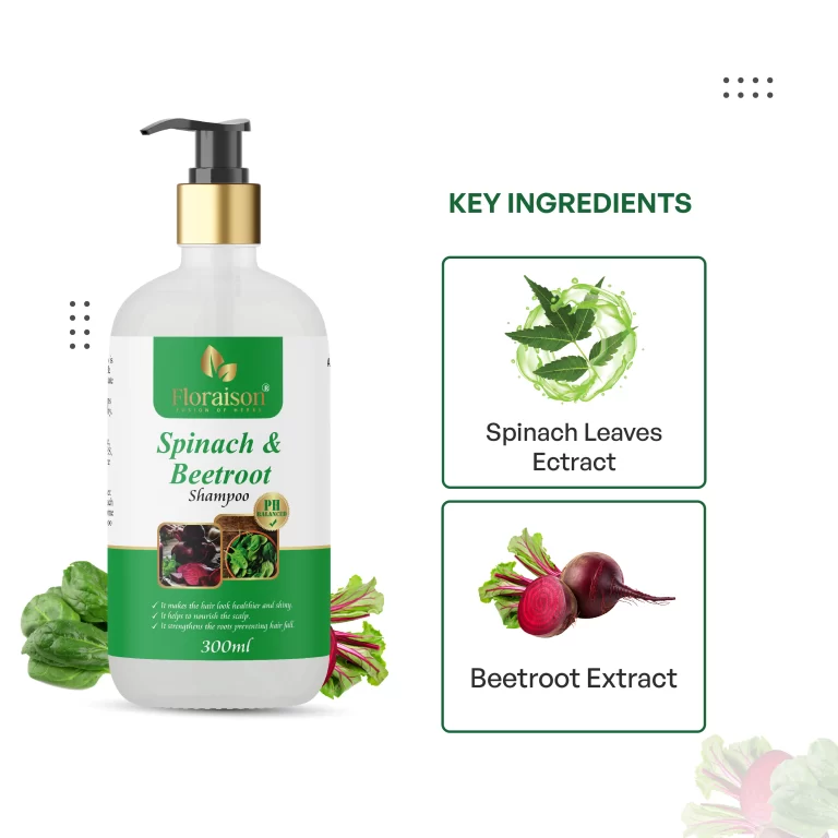 Spinach and beetroot shampoo